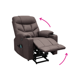 Masážní polohovací křeslo HUDA - hnědá  Křesla MH394514W