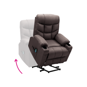 Masážní polohovací křeslo HUDA - hnědá  Křesla MH394514W