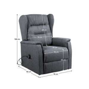 Relaxační polohovací křeslo DARA - světle šedá  Křesla MH394509W