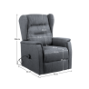 Relaxační polohovací křeslo DARA - světle šedá  Křesla MH394509W