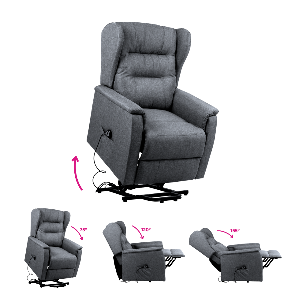 Relaxační polohovací křeslo DARA - světle šedá  Křesla MH394509W