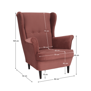 Křeslo ušák RAFFO - 8 barevných provedení  Křesla MH3945W