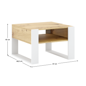 Konferenční stolek CARRY - bílá/dub  Místnosti MH393930W