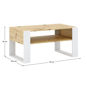 Konferenční stolek CARRY - dub/bílá  Místnosti MH393928W