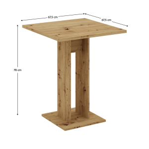 Jídelní stůl EVEREST - 67,5x67,5 cm, přírodní  Místnosti MH393925W