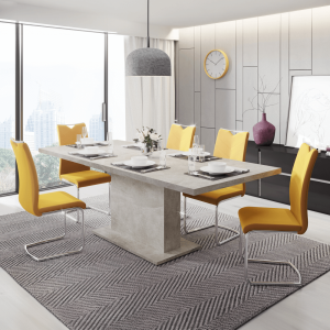 Jídelní stůl BEN - 160-200x90 cm, beton  Kuchyň a jídelna MH393897W