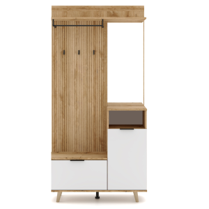 Předsíňová sestava NORTH - bílá/dub  Předsíň a šatna MH393890W