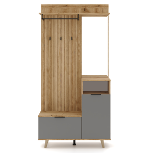 Předsíňová sestava NORTH - dub/šedá  Předsíň a šatna 0000393891