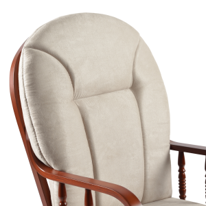 Houpací křeslo s podnoží TALI - ořech/béžová  Místnosti MH393544W