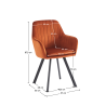 Designové křeslo VELVET - terakota  Křesla MH393532W