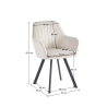 Designové křeslo VELVET - béžovošedá  Sedací nábytek MH393531W