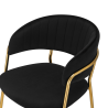 Designová barová židle JASMIN - černá/zlatá  Kuchyň a jídelna MH393528W