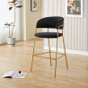 Designová barová židle JASMIN - černá/zlatá  Kuchyň a jídelna MH393528W