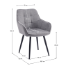 Designové křeslo MARK - šedá/černá  Křesla MH393526W