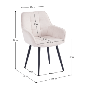 Designové křeslo MARK - béžová/černá  Židle MH393524W