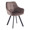 Designové křeslo PETON - šedohnědá/černá  Kuchyň a jídelna MH393522W