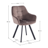 Designové křeslo PETON - šedohnědá/černá  Kuchyň a jídelna MH393522W