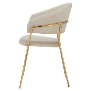 Designové jídelní křeslo JASMIN - béžová/zlatá  Kuchyň a jídelna MH393521W