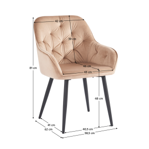 Designové křeslo VERA - světle hnědá  Nábytek MH393520W