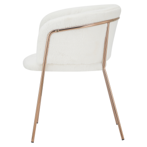 Designové jídelní křeslo ADI - bílá Ivory/rose gold  Kuchyň a jídelna MH393519W