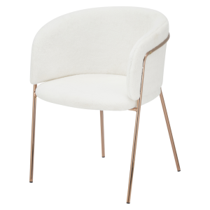 Designové jídelní křeslo ADI - bílá Ivory/rose gold  Kuchyň a jídelna MH393519W