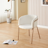 Designové jídelní křeslo ADI - bílá Ivory/rose gold  Kuchyň a jídelna MH393519W