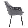 Designové křeslo VERA - šedý semiš  Místnosti MH393518W