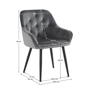 Designové křeslo VERA - šedý semiš  Místnosti MH393518W