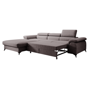 Rozkládací sedací souprava HORTH - hnědá, levá  Pohovky MH392550W