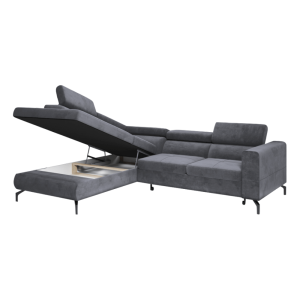 Rozkládací sedací souprava BALE - šedá, levá  Nábytek MH392110W