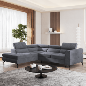 Rozkládací sedací souprava BALE - šedá, levá  Nábytek MH392110W