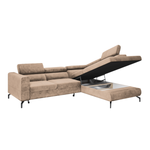 Rozkládací sedací souprava BALE - světle hnědá, pravá  Sedací nábytek MH392050W