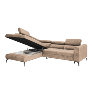 Rozkládací sedací souprava BALE - světle hnědá, levá  Místnosti 0000392010