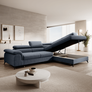 Rozkládací sedací souprava PONE - šedá, pravá  Místnosti MH391590W