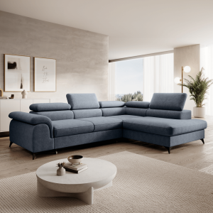 Rozkládací sedací souprava PONE - šedá, pravá  Místnosti MH391590W