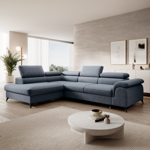 Rozkládací sedací souprava PONE - šedá, levá  Místnosti MH391574W