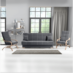 Rozkládací pohovka JANE - šedá  Místnosti MH389554W