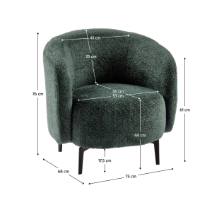 Křeslo PRESTO - zelená/černá  Místnosti MH389370W