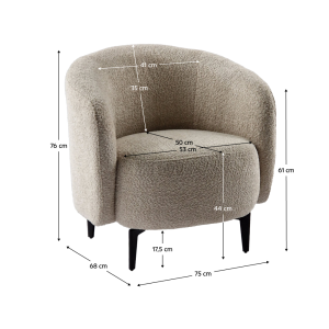 Křeslo PRESTO - béžová/černá  Obývací pokoj MH389270W