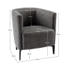 Designové křeslo CAPPI, šedá/černá  Sedací nábytek MH389210W