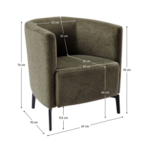 Designové křeslo CAPPI, zelená/černá  Sedací nábytek MH389170W