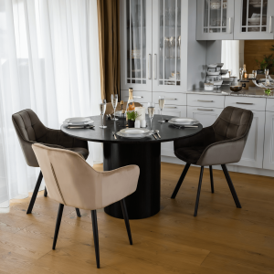 Jídelní stůl MAYA - černá, průměr 120 cm  Místnosti MH387011W