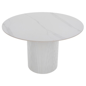 Jídelní stůl MAYA - bílý mramor/MDF, průměr 120 cm  Místnosti MH386990W