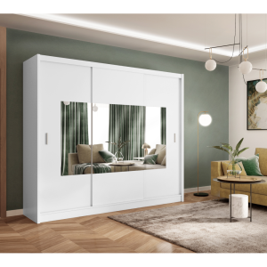 Skříň s posuvnými dveřmi MADRID - bílá, 250x215  Místnosti MH385251W