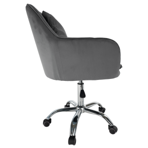 Kancelářské křeslo KILIAN, šedá Velvet látka/chrom  Místnosti MH382460W