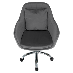 Kancelářské křeslo KILIAN, šedá Velvet látka/chrom  Místnosti MH382460W