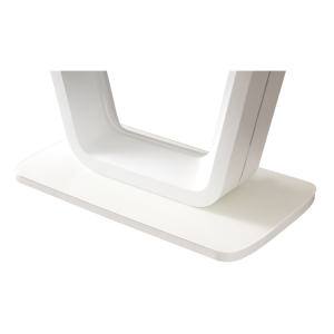 Jídelní rozkládací stůl OLAF - bílý lesk, 160-200x90 cm  Místnosti MH378150W