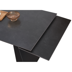 Jídelní rozkládací stůl SAL - grafit/černá, 160-240,5x90 cm  Místnosti MH378148W