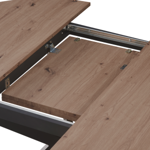 Jídelní rozkládací stůl ABER - dub artisan/černá, 120x120-160x75 cm  Místnosti MH378131W