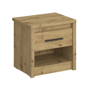 Noční stolek Tyron - dub přírodní/černá  Místnosti MH374710W